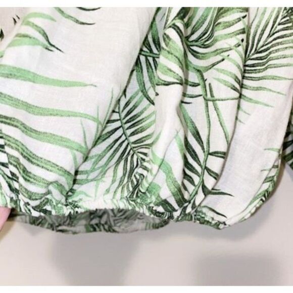 Sigrid Olsen Linen Blend Tropical Print Top Size Small - Picture 3 of 8